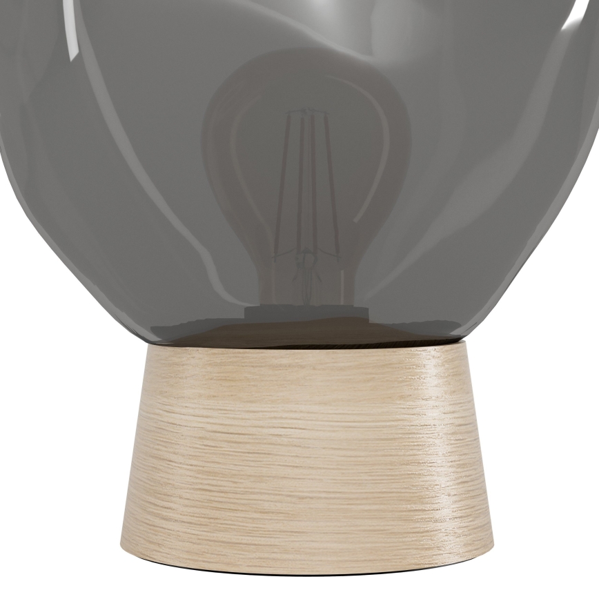 Eglo - Lampe de table 1xE27/40W/230V fumé