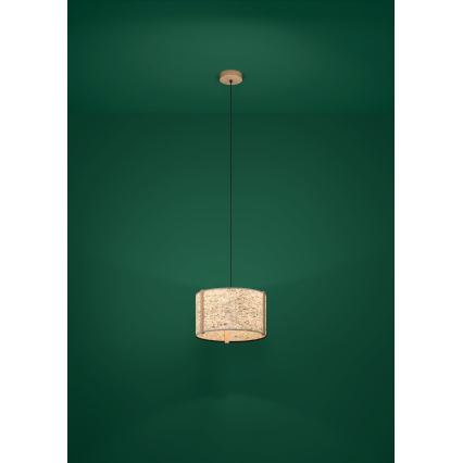 Eglo - Hanglamp aan een koord 1xE27/25W/230V beige