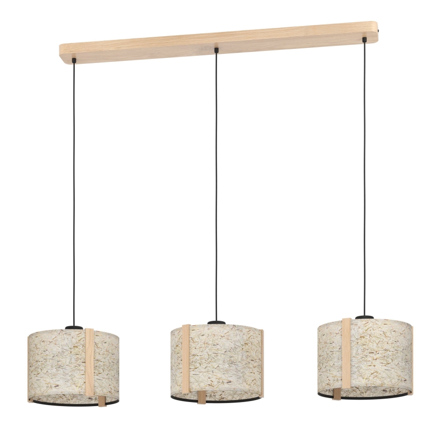 Eglo - Suspension filaire 3xE27/25W/230V beige