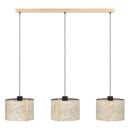 Eglo - Suspension filaire 3xE27/25W/230V beige
