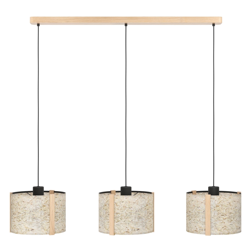 Eglo - Suspension filaire 3xE27/25W/230V beige