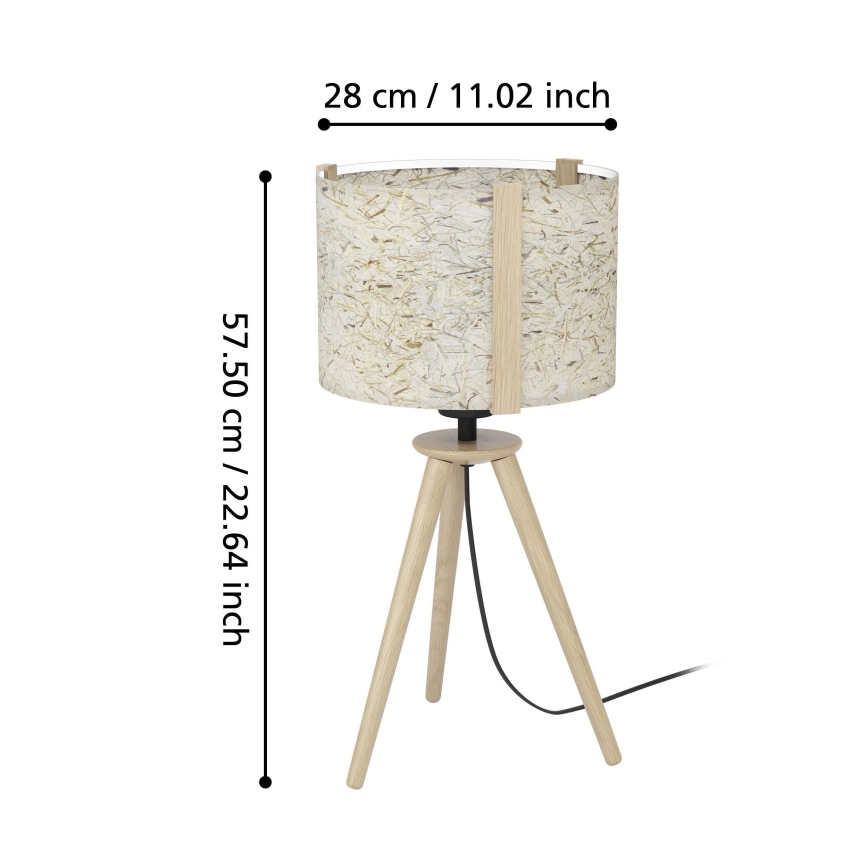 Eglo - Tafellamp 1xE27/25W/230V beige