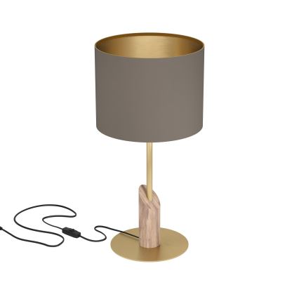 Eglo - Tafellamp 1xE27/40W/230V bruin/goud