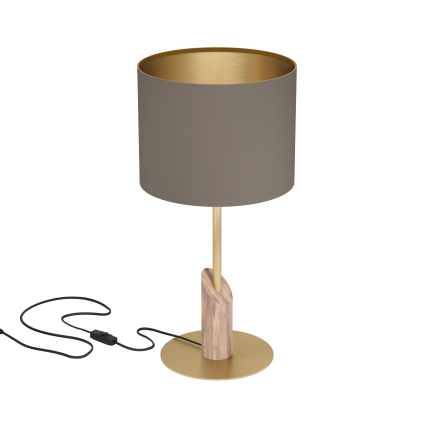 Eglo - Tafellamp 1xE27/40W/230V bruin/goud
