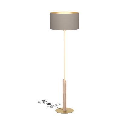 Eglo - Lampadaire 1xE27/40W/230V marron/doré