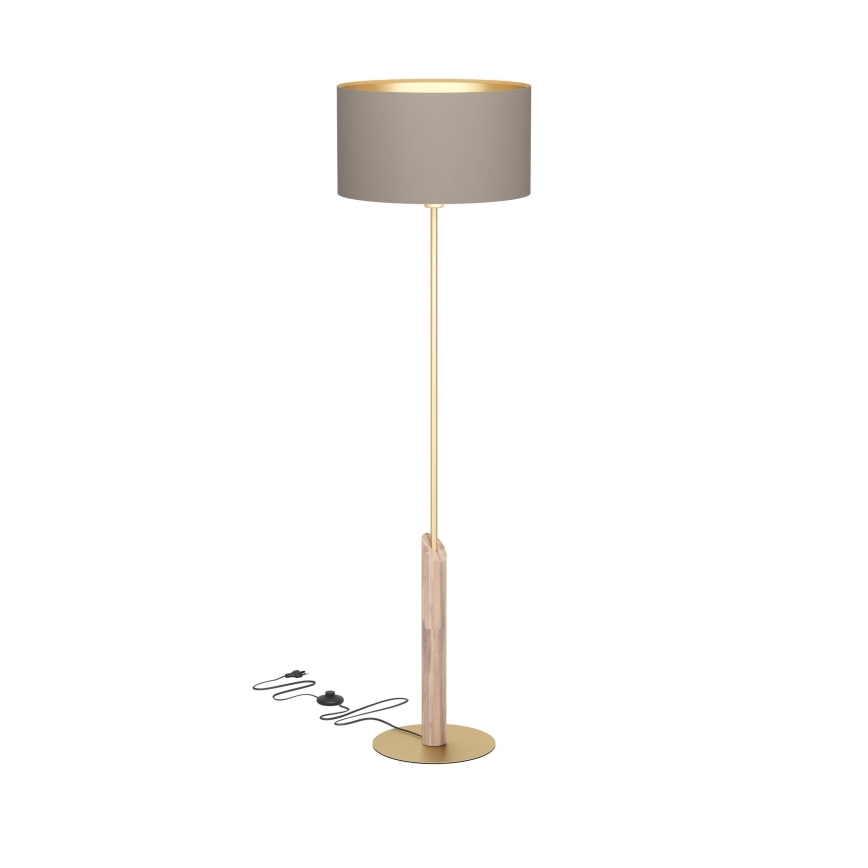 Eglo - Lampadaire 1xE27/40W/230V marron/doré