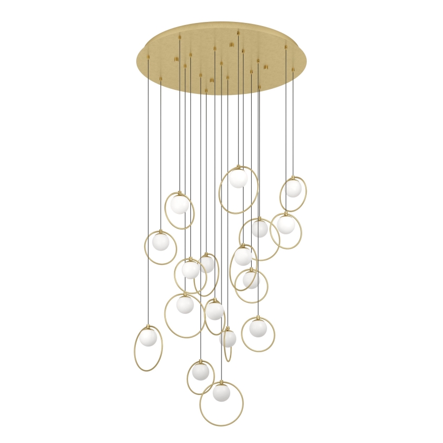 Eglo - Suspension filaire à intensité variable 17xLED/3W/230V 3000K d. 78 cm doré