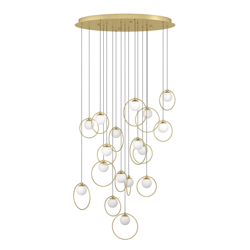 Eglo - Suspension filaire à intensité variable 17xLED/3W/230V 3000K d. 78 cm doré