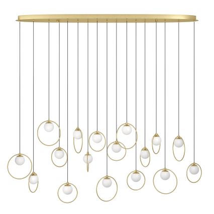 Eglo - Suspension filaire à intensité variable 17xLED/3W/230V 3000K doré