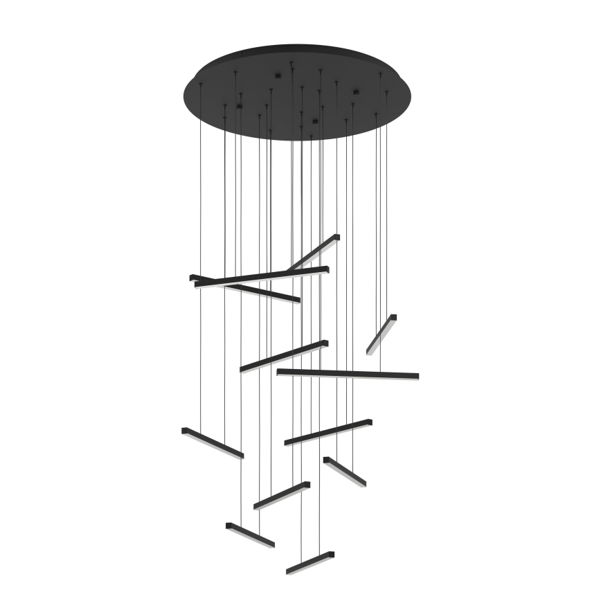 Eglo - Suspension filaire à intensité variable 12xLED/8,4W/230V 3000K noir