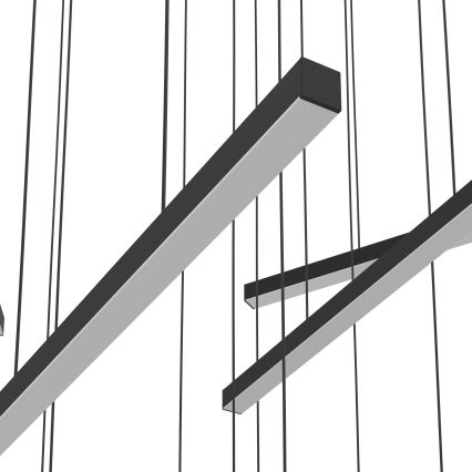 Eglo - Suspension filaire à intensité variable 12xLED/8,4W/230V 3000K noir