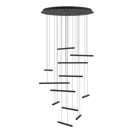 Eglo - Suspension filaire à intensité variable 12xLED/8,4W/230V 3000K noir
