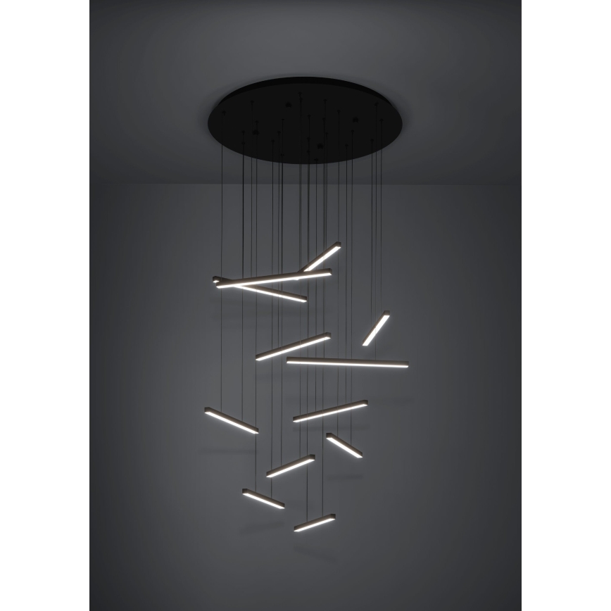 Eglo - Suspension filaire à intensité variable 12xLED/8,4W/230V 3000K noir