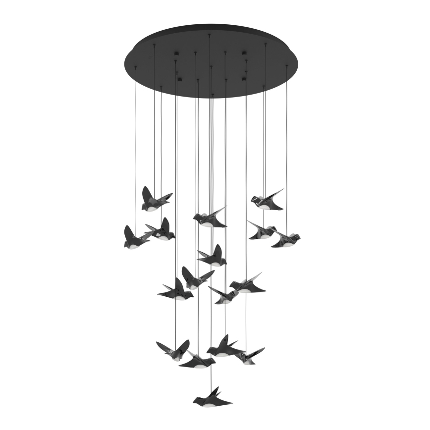Eglo - Dimbare LED hanglamp aan een koord 17xLED/3W/230V 3000K zwart