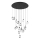 Eglo 390357 - Suspension filaire à intensité variable SINDICAT 17xLED/3W/230V noir/transparent