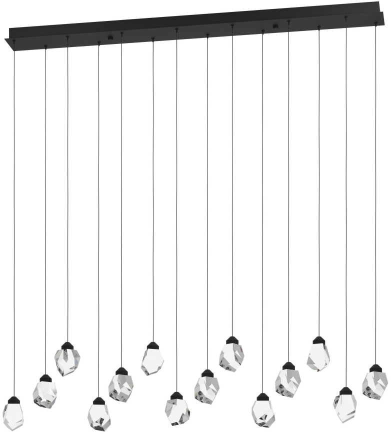 Eglo 390358 - Dimbare LED hanglamp aan een koord SINDICAT 14xLED/3W/230V zwart/doorzichtig