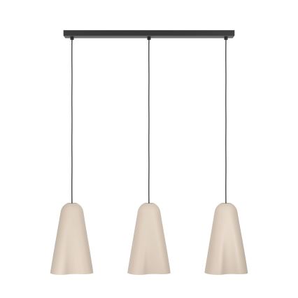 Eglo - Suspension filaire 3xE27/40W/230V beige