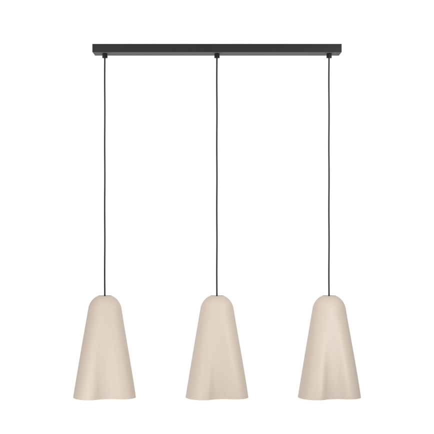 Eglo - Suspension filaire 3xE27/40W/230V beige