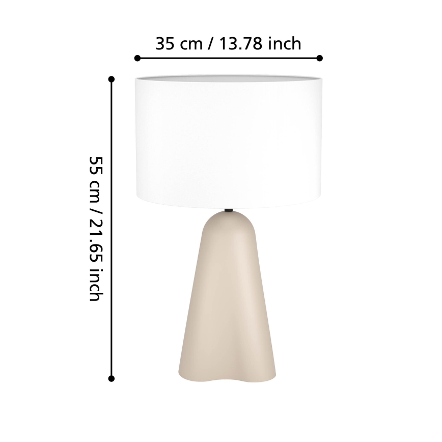 Eglo - Tafellamp 1xE27/40W/230V beige