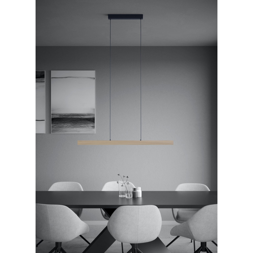 Eglo - Suspension filaire à intensité variable LED/21W/230V 3000K marron