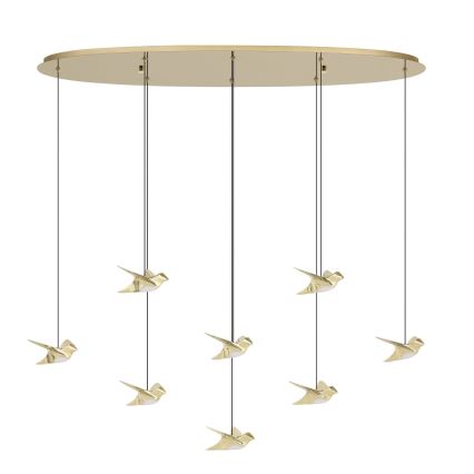 Eglo - Suspension filaire à intensité variable 8xLED/4,2W/230V 3000K doré