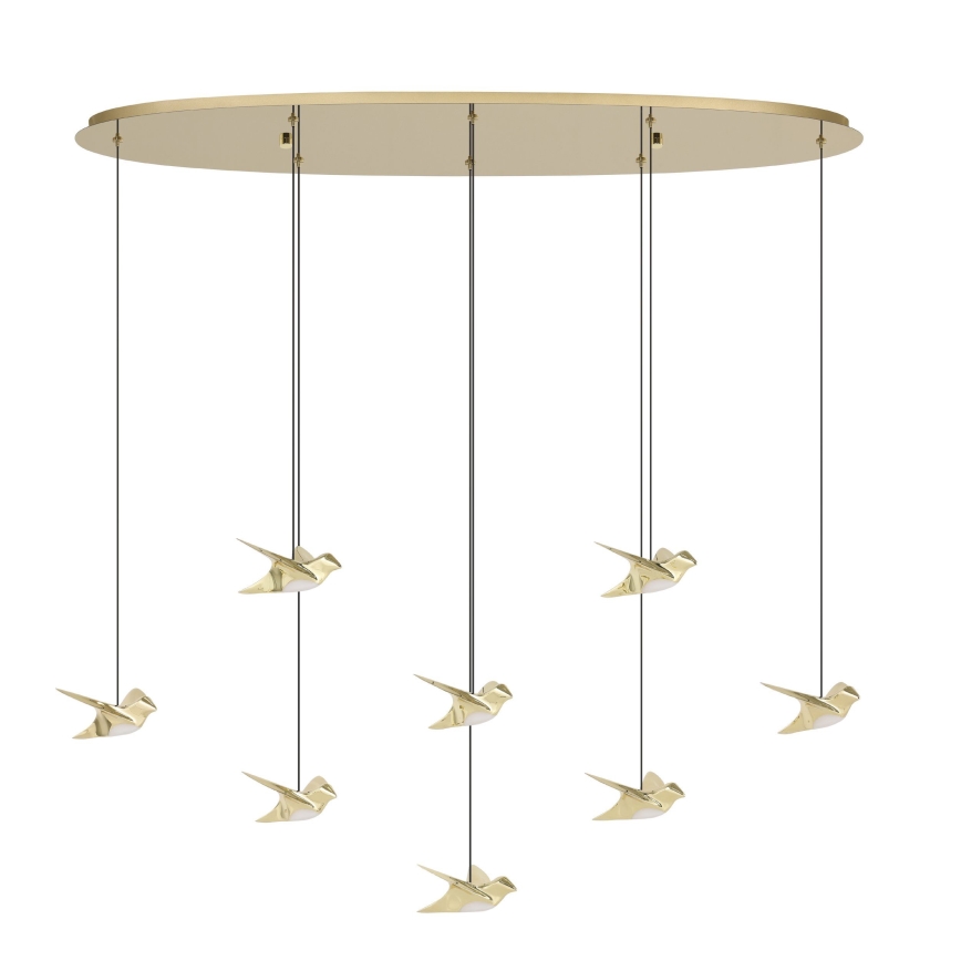 Eglo - Suspension filaire à intensité variable 8xLED/4,2W/230V 3000K doré
