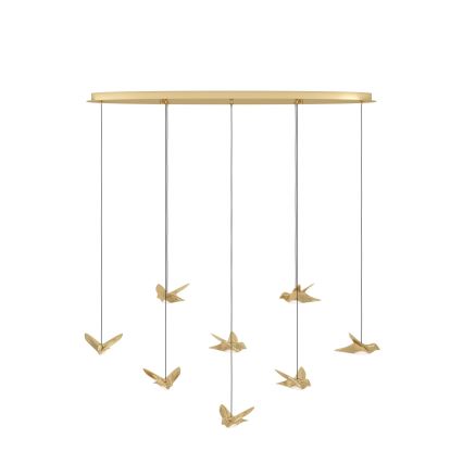 Eglo - Suspension filaire à intensité variable 8xLED/4,2W/230V 3000K doré