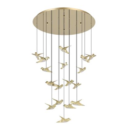 Eglo - Dimbare LED hanglamp aan een koord 17xLED/3W/230V 3000K goud