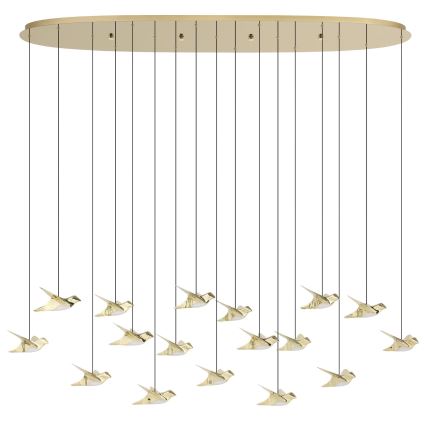 Eglo - Suspension filaire à intensité variable 17xLED/3W/230V 3000K doré