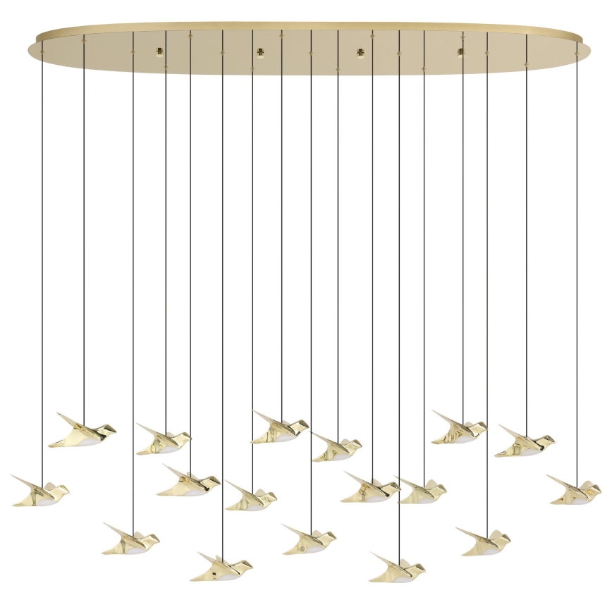 Eglo - Suspension filaire à intensité variable 17xLED/3W/230V 3000K doré