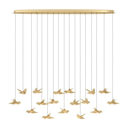 Eglo - Suspension filaire à intensité variable 17xLED/3W/230V 3000K doré