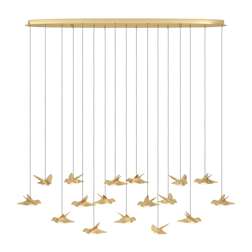 Eglo - Suspension filaire à intensité variable 17xLED/3W/230V 3000K doré