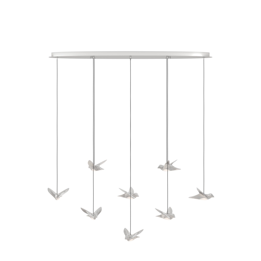 Eglo - Dimbare LED hanglamp aan een koord 8xLED/4,2W/230V 3000K glanzend chroom