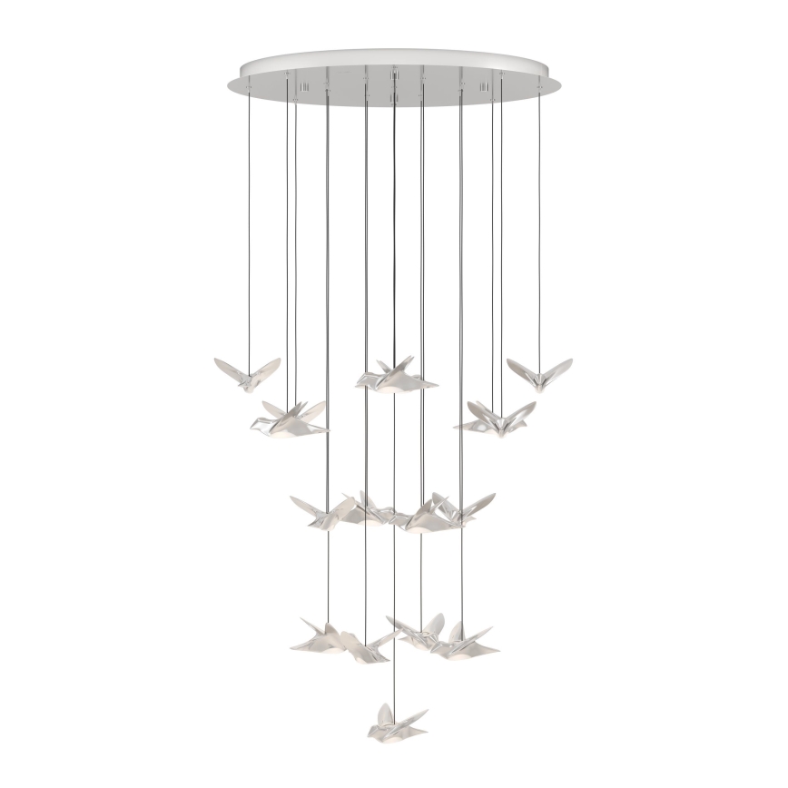 Eglo - Dimbare LED hanglamp aan een koord 17xLED/3W/230V 3000K glanzend chroom