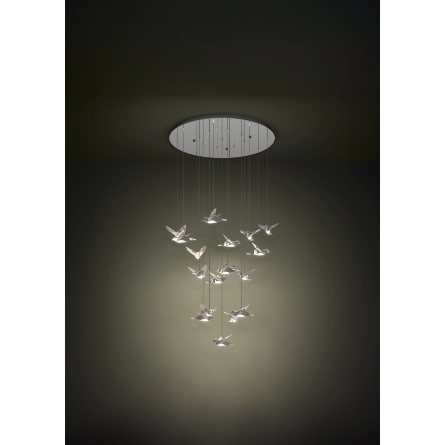 Eglo - Suspension filaire à intensité variable 17xLED/3W/230V 3000K chrome brillant