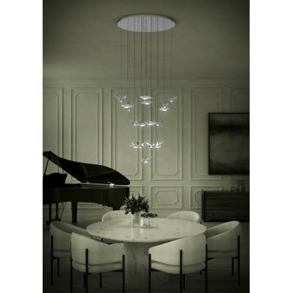 Eglo - Suspension filaire à intensité variable 17xLED/3W/230V 3000K chrome brillant