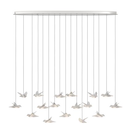 Eglo - Suspension filaire à intensité variable 17xLED/3W/230V 3000K chrome brillant