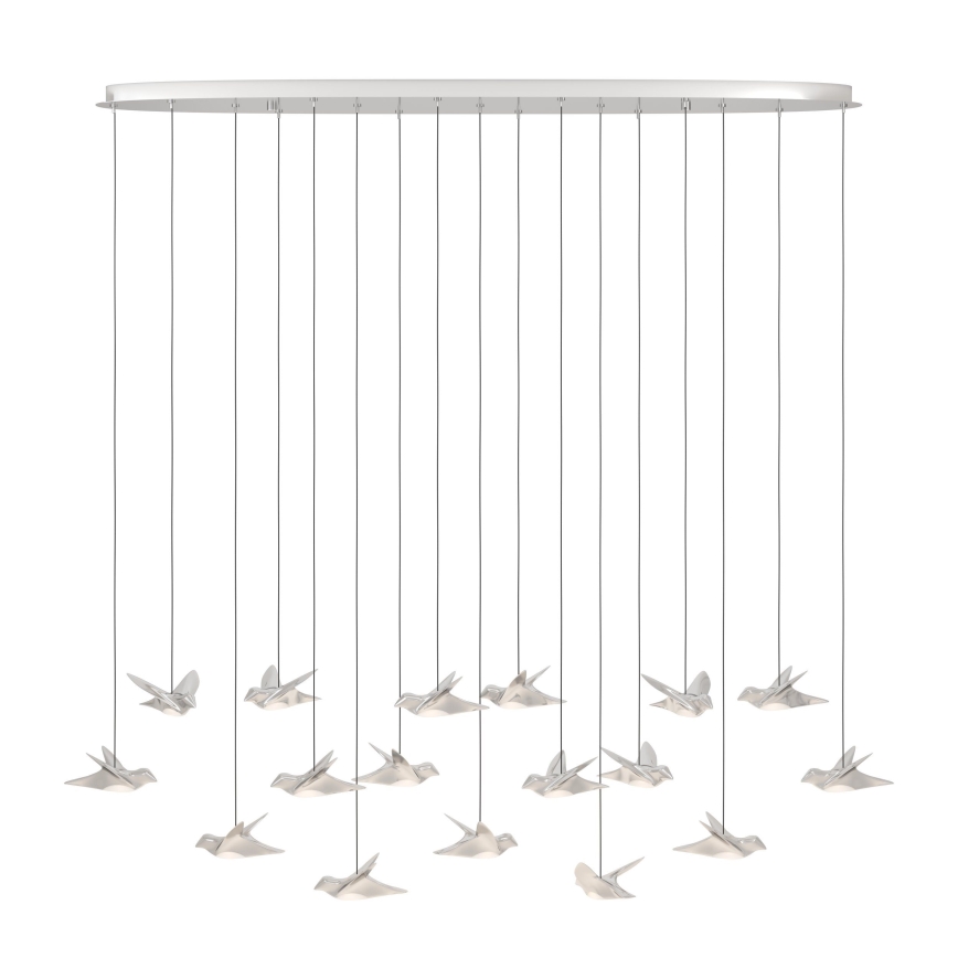 Eglo - Suspension filaire à intensité variable 17xLED/3W/230V 3000K chrome brillant