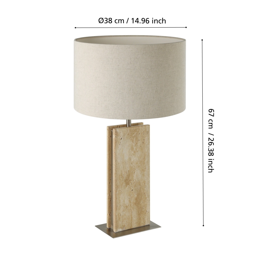 Eglo - Tafellamp 1xE27/40W/230V beige