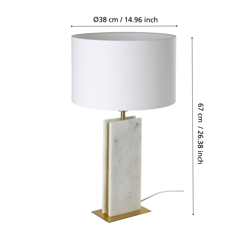 Eglo - Tafellamp 1xE27/40W/230V wit