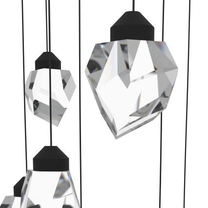 Eglo - Suspension filaire à intensité variable 10xLED/3W/230V 3000K noir/transparent
