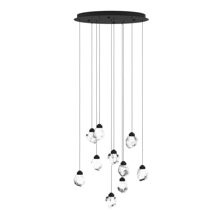 Eglo - Suspension filaire à intensité variable 10xLED/3W/230V 3000K noir/transparent