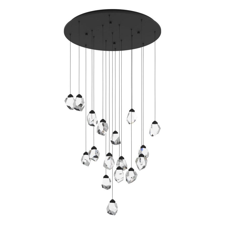 Eglo - Suspension filaire à intensité variable 17xLED/3W/230V 3000K noir/transparent