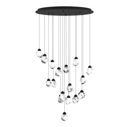 Eglo - Suspension filaire à intensité variable 17xLED/3W/230V 3000K noir/transparent
