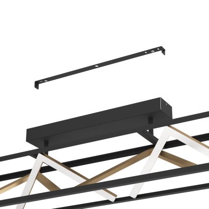 Eglo - Dimbare LED bevestigde hanglamp LED/45W/230V 2700-6500K zwart/goud + afstandsbediening