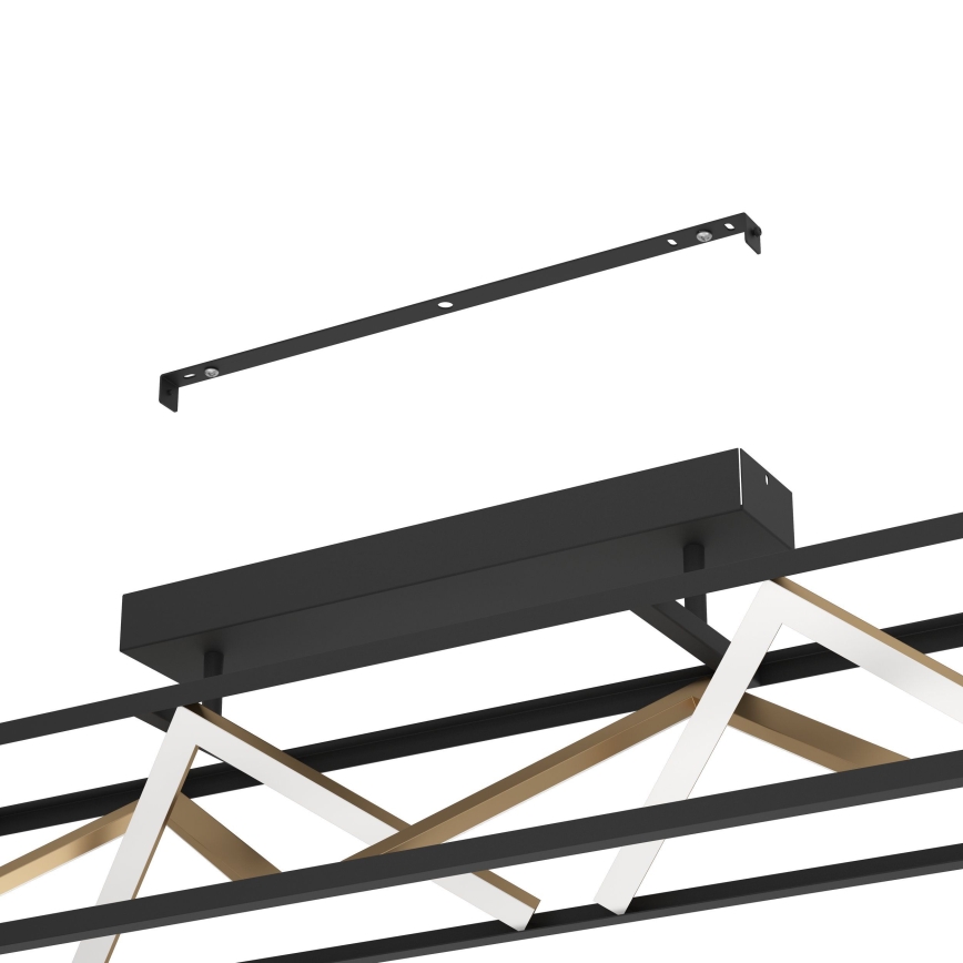 Eglo - Dimbare LED bevestigde hanglamp LED/45W/230V 2700-6500K zwart/goud + afstandsbediening