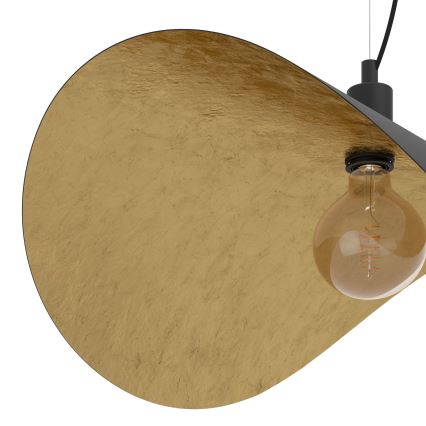 Eglo - Suspension filaire 1xE27/40W/230V 80 cm noir/doré