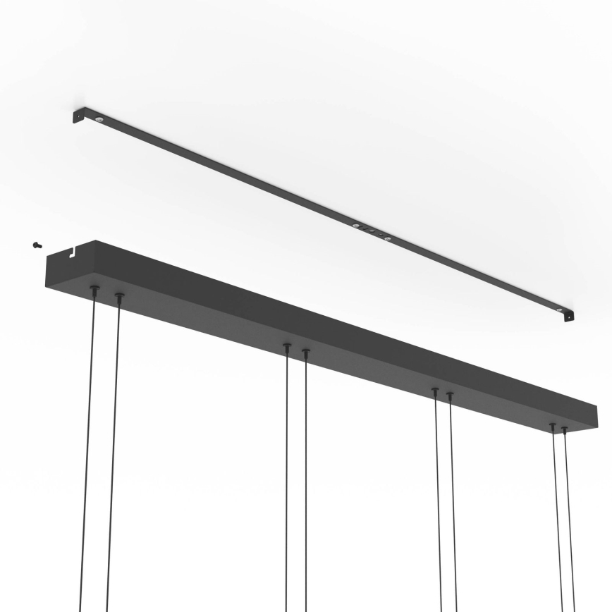 Eglo - Dimbare LED-hanglamp aan kabel 4xLED/5,8W/230V zwart/gerookt glas