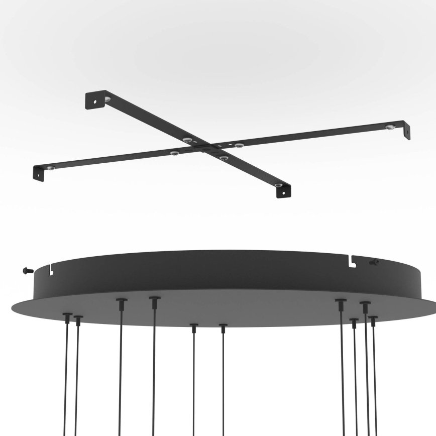 Eglo - Suspension LED dimmable sur câble 5xLED/5,8W/230V noire/fumée