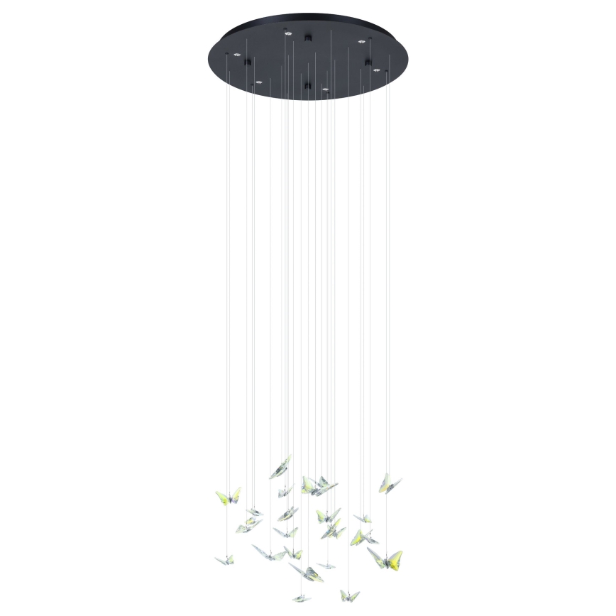 Eglo - LED-dimbare pendellamp aan kabel 6xLED/4,2W/230V zwart/helder